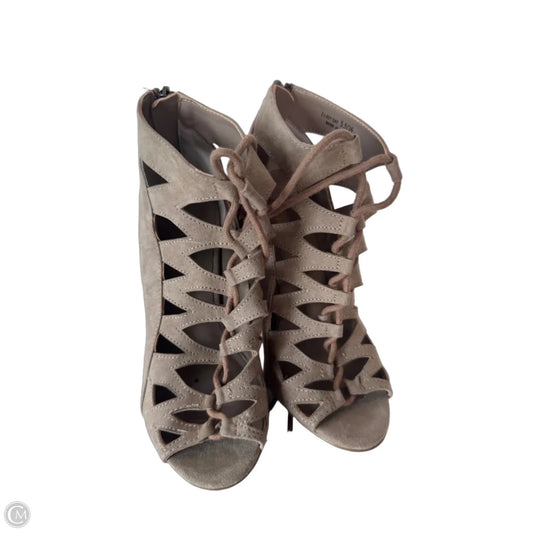 Sandals Heels Stiletto By Chinese Laundry In Tan, Size: 5.5