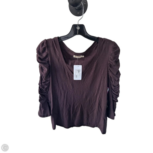 Top 3/4 Sleeve By Nation Ltd In Brown, Size: M