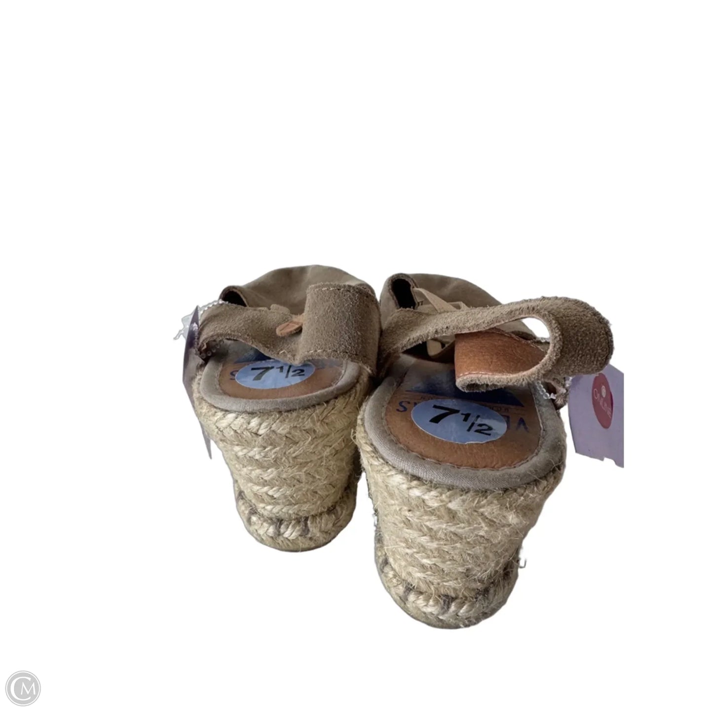 Shoes Heels Wedge By Clothes Mentor In Tan, Size: 7.5