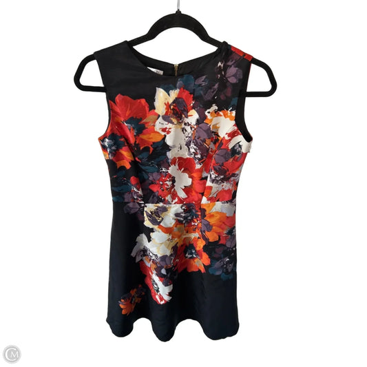 Dress Work By Maggy London In Black & Orange, Size: Xs