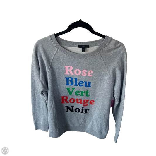 Sweatshirt Crewneck By J. Crew In Grey, Size: S