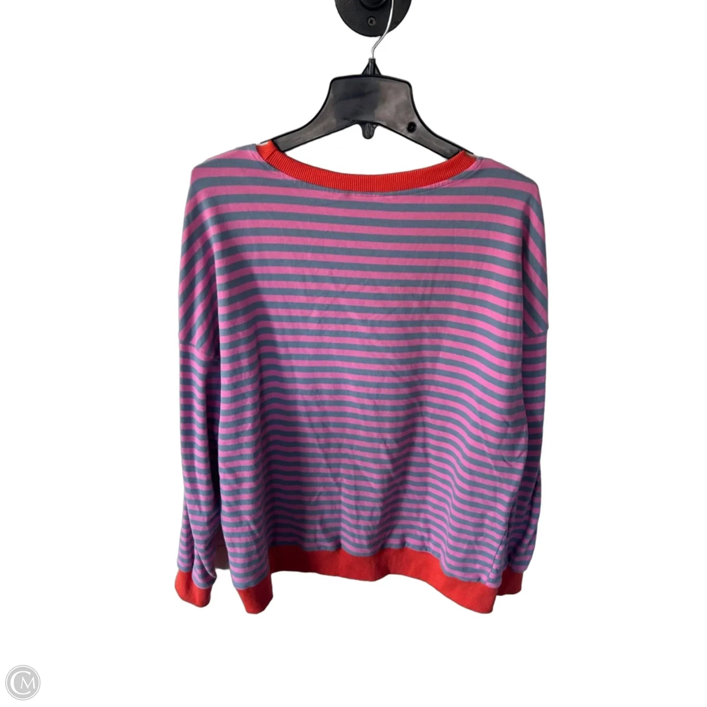 Sweatshirt Crewneck By Prettygarden In Grey & Pink, Size: L