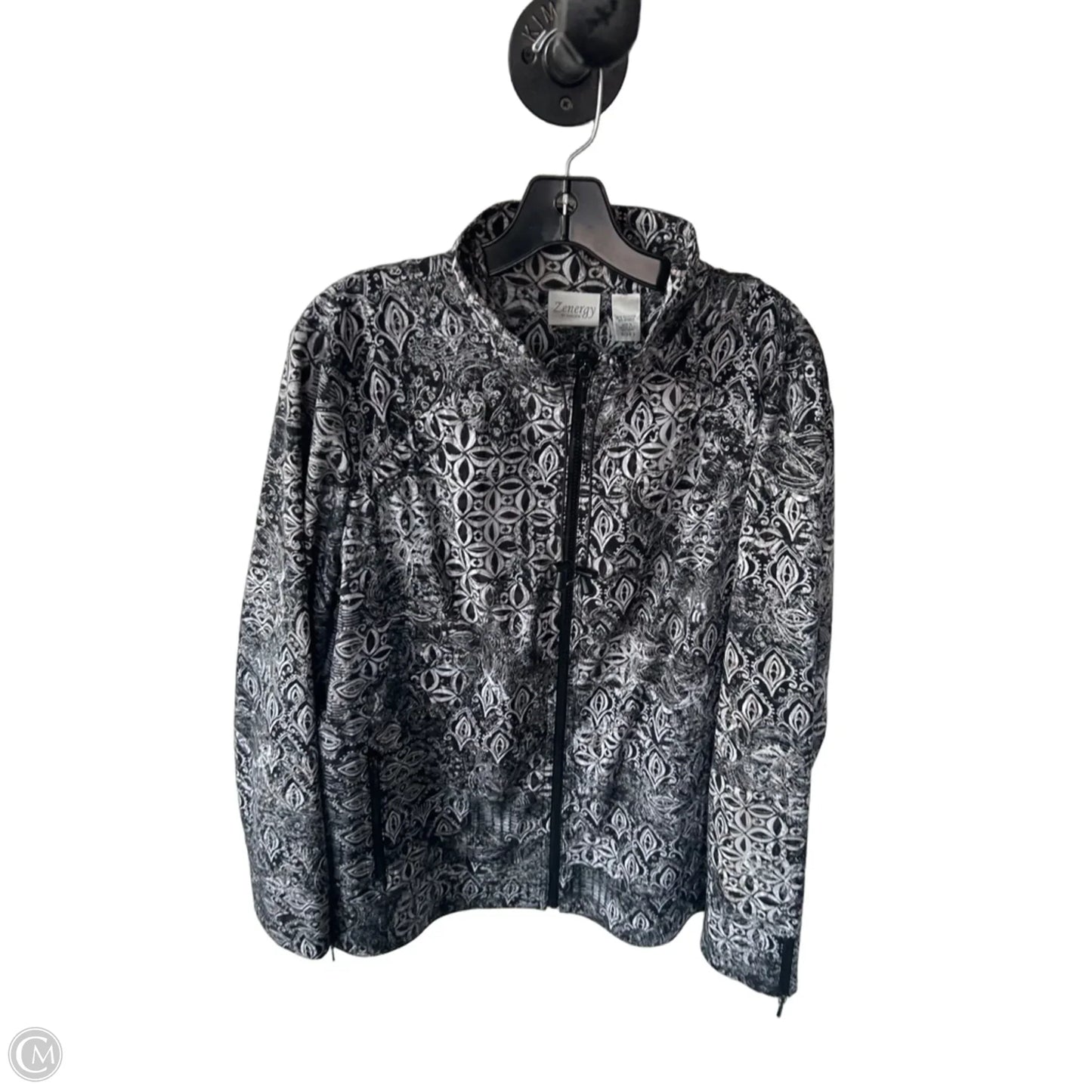 Jacket Other By Zenergy By Chicos In Black & Grey, Size: Xl