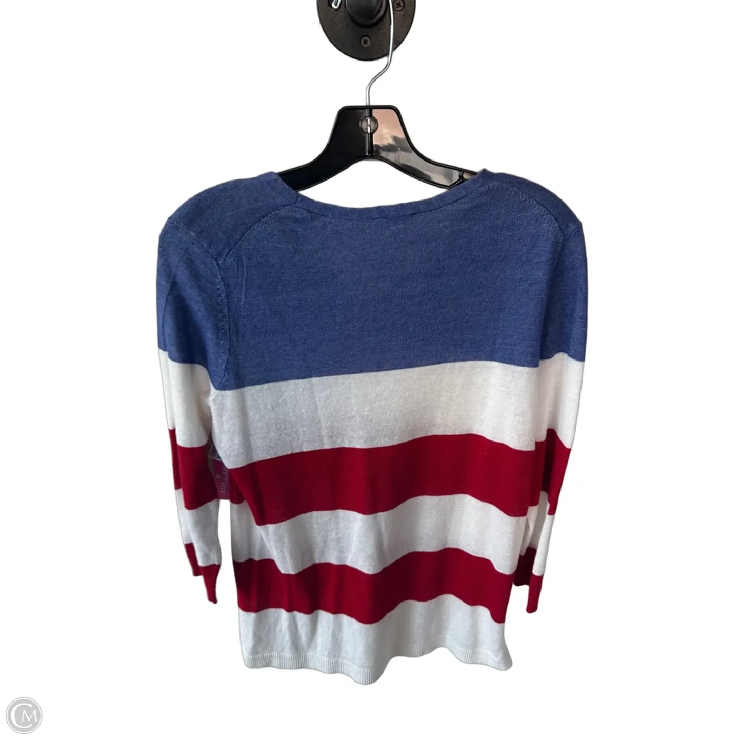 Sweater By Talbots In Blue & Red & White, Size: S