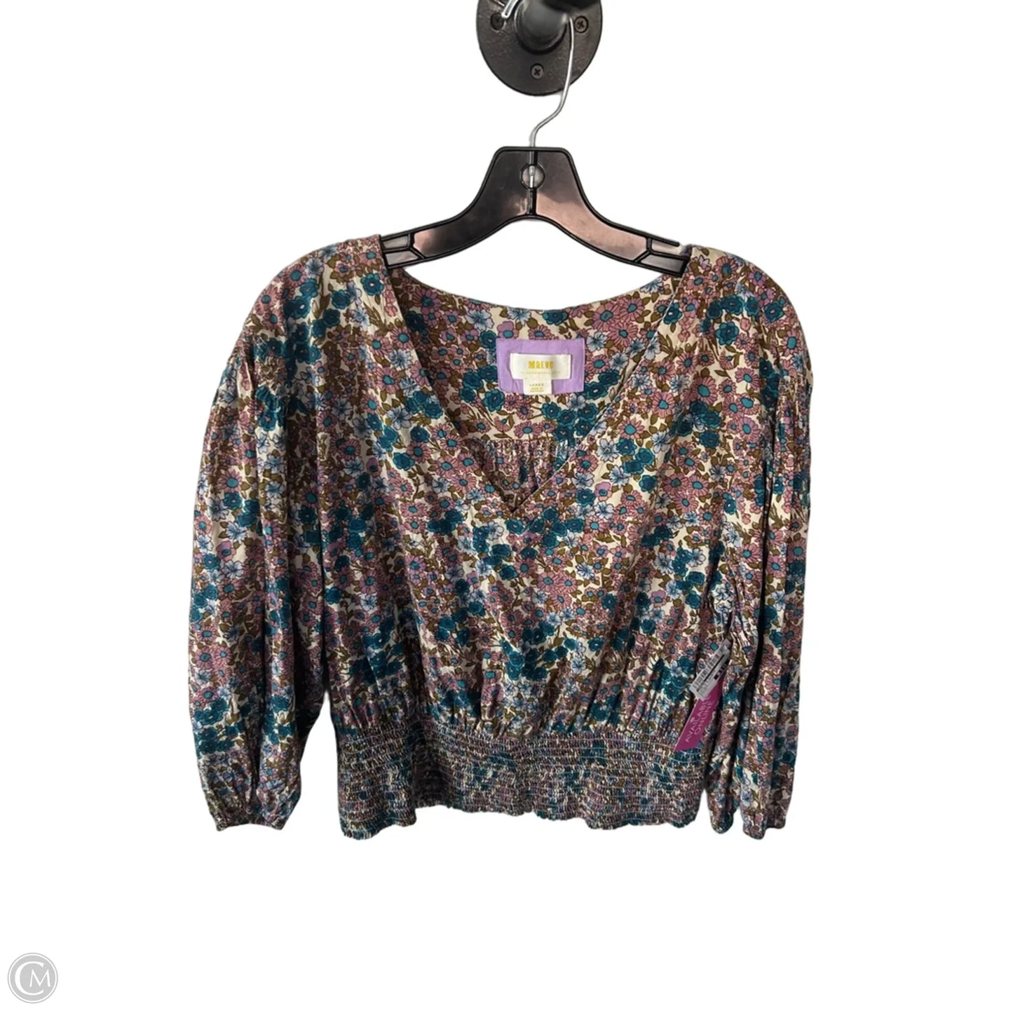Top 3/4 Sleeve By Maeve In Blue & Purple, Size: L