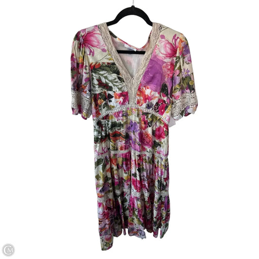 Dress Casual Maxi By Clothes Mentor In Purple & Tan, Size: L
