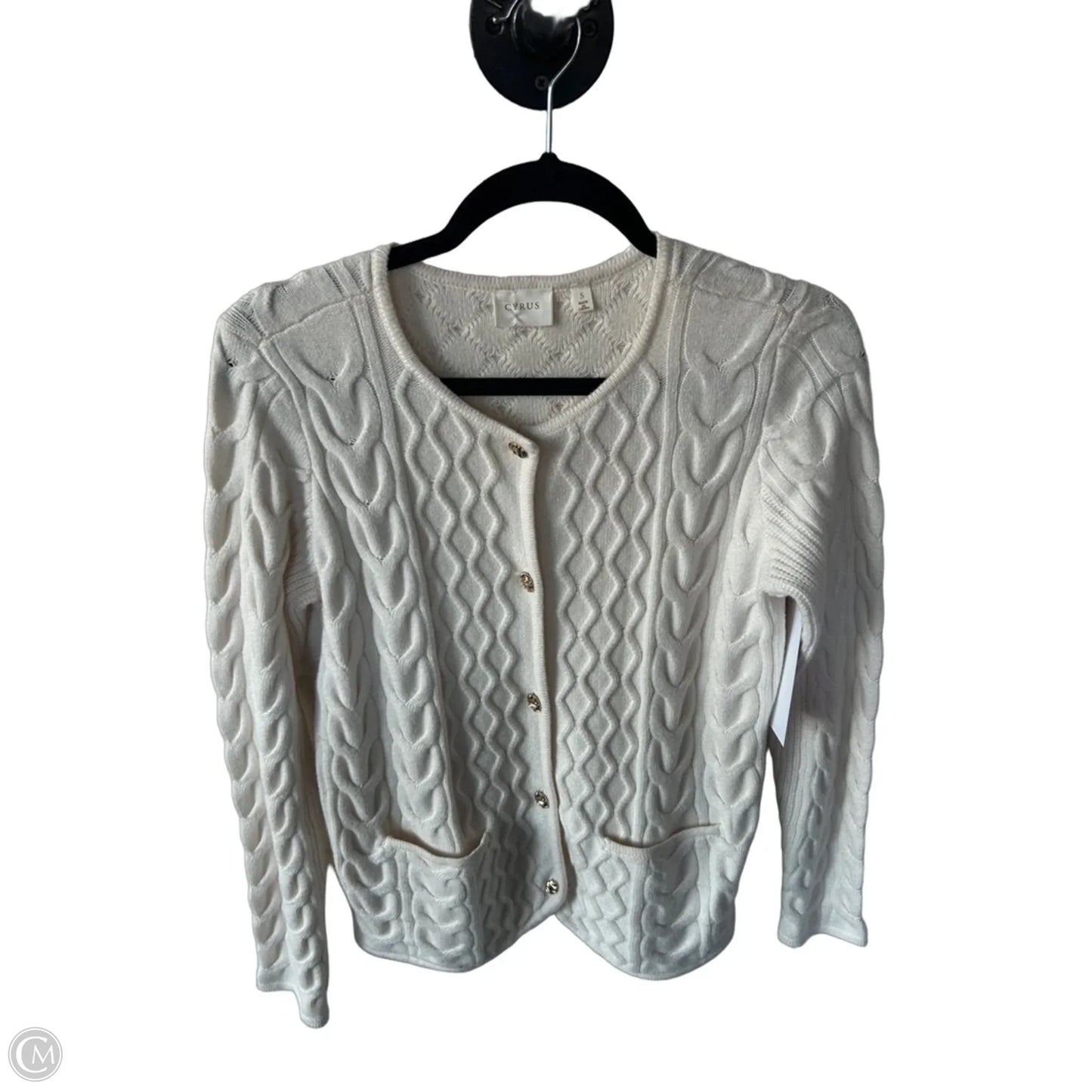 Sweater Cardigan By Cyrus In Cream, Size: S