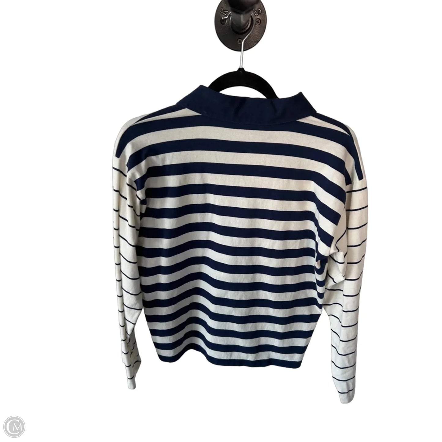 Top Long Sleeve By J. Crew In Blue & White, Size: S