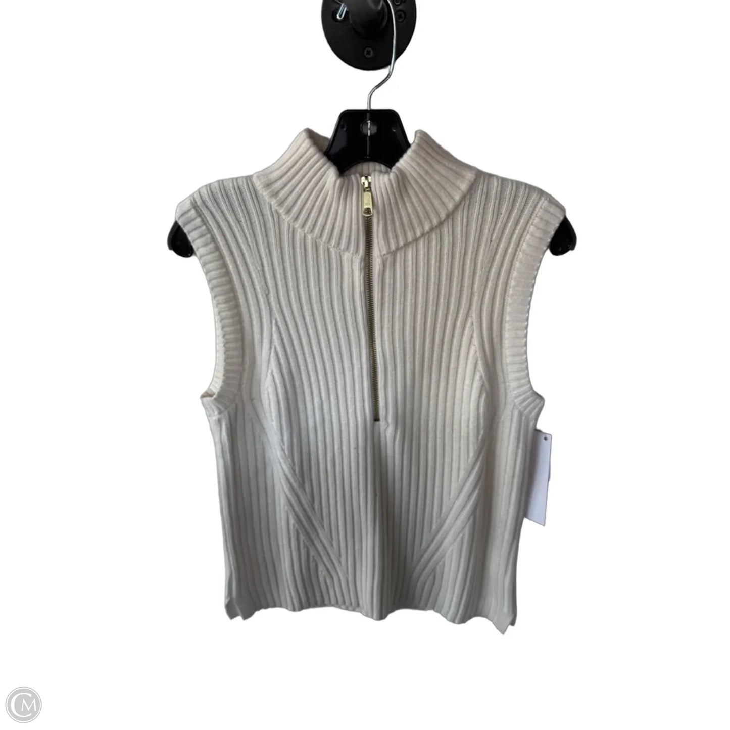 Vest Sweater By Talbots In Cream, Size: Xs