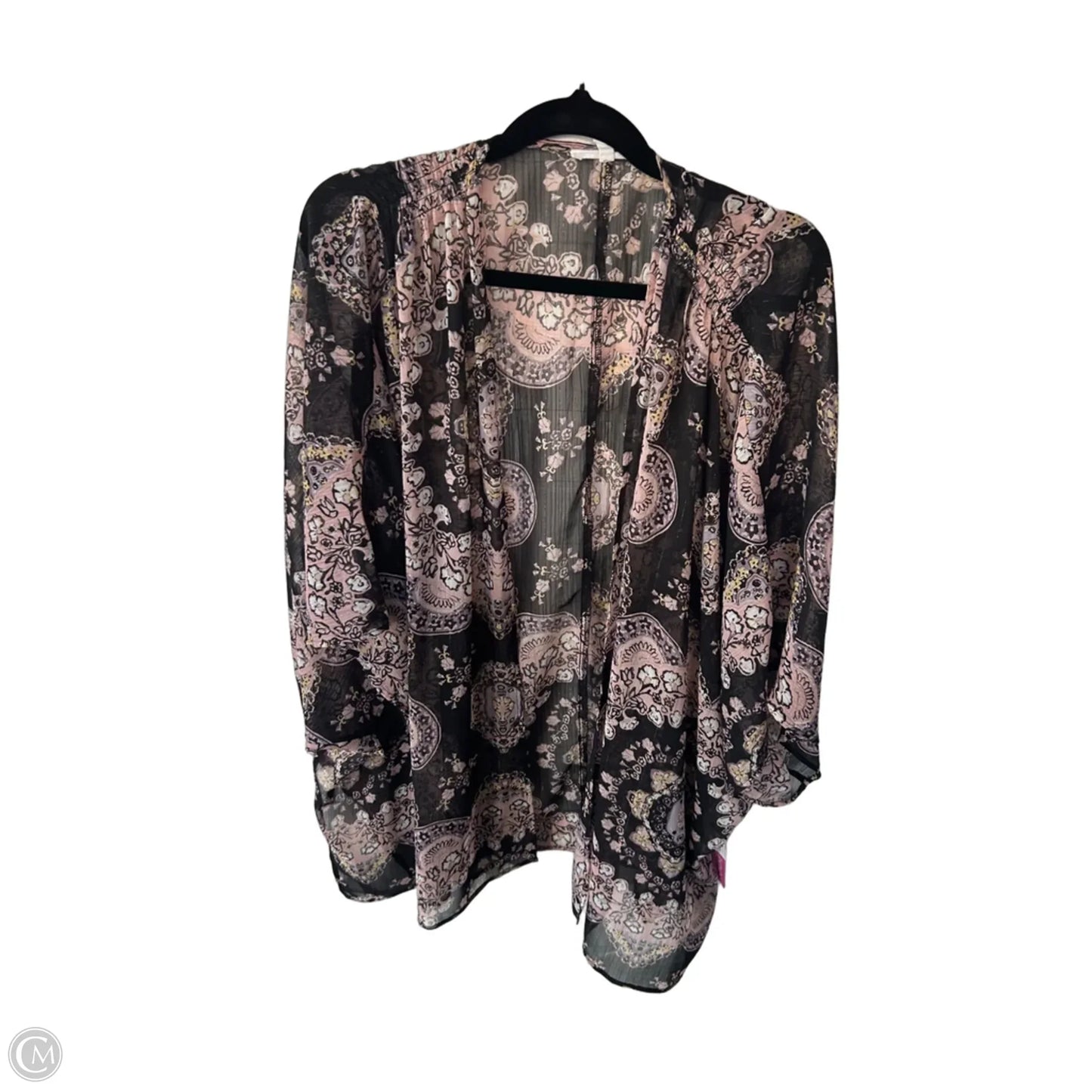 Kimono By Maurices In Black & Pink, Size: Osfm
