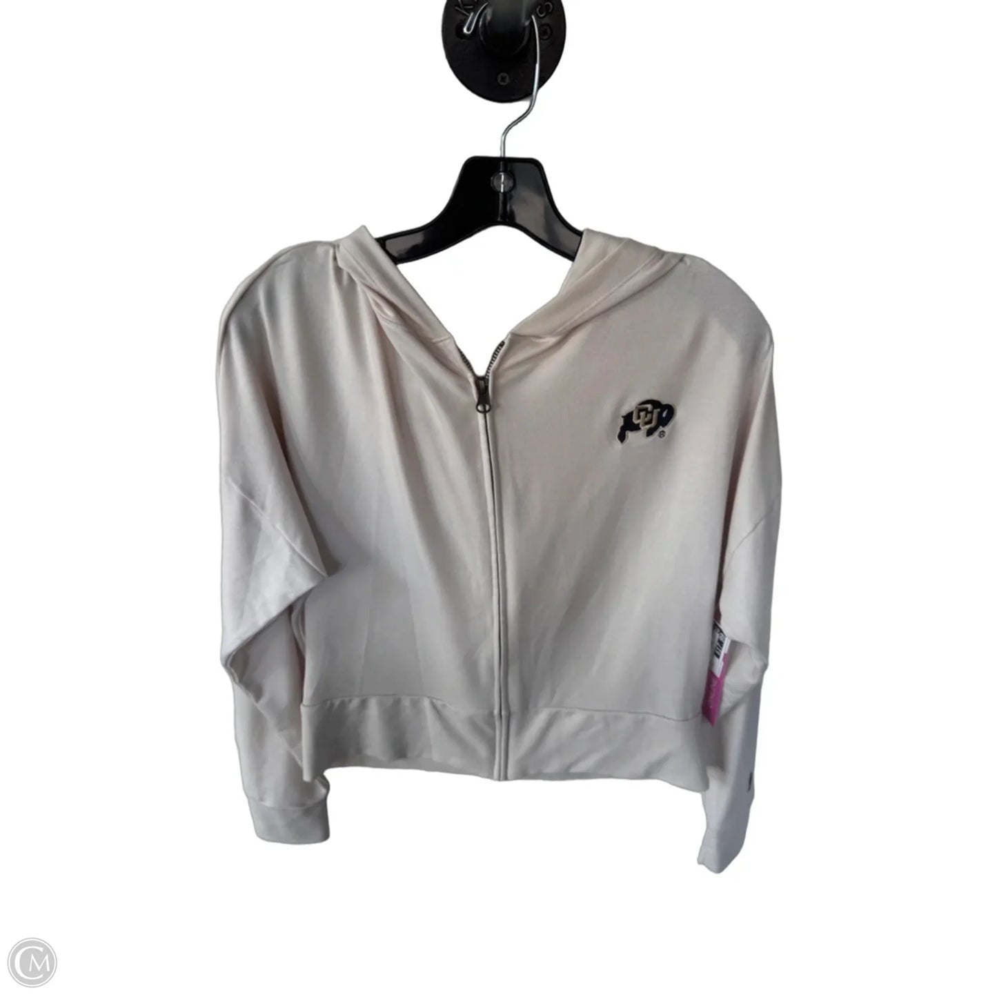 Sweatshirt Hoodie By Clothes Mentor In Cream, Size: M