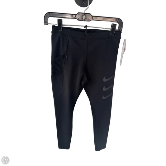 Athletic Leggings By Nike In Black, Size: 8