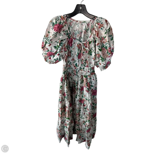 Dress Casual Maxi By Anthropologie In Green & Pink, Size: S