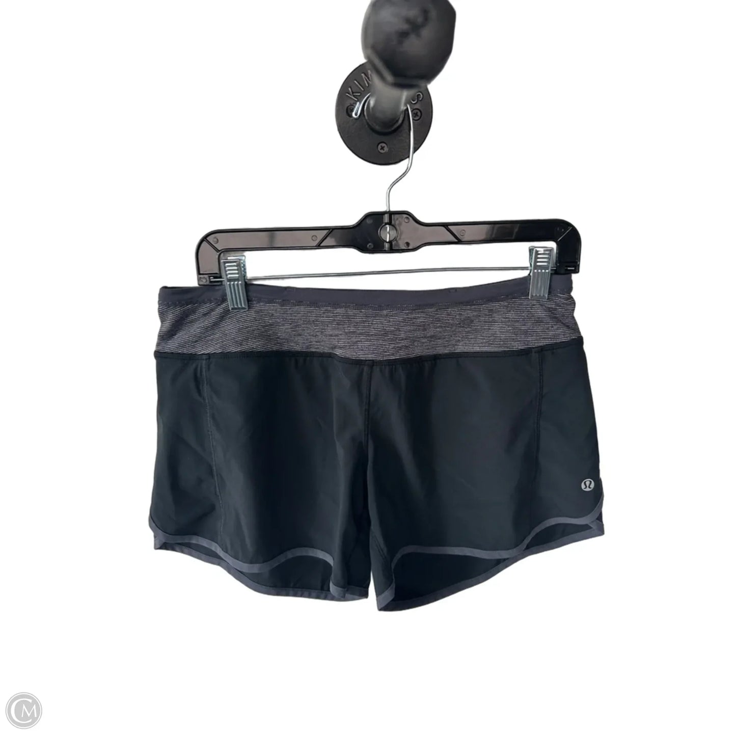Athletic Shorts By Lululemon In Black & Grey, Size: 6