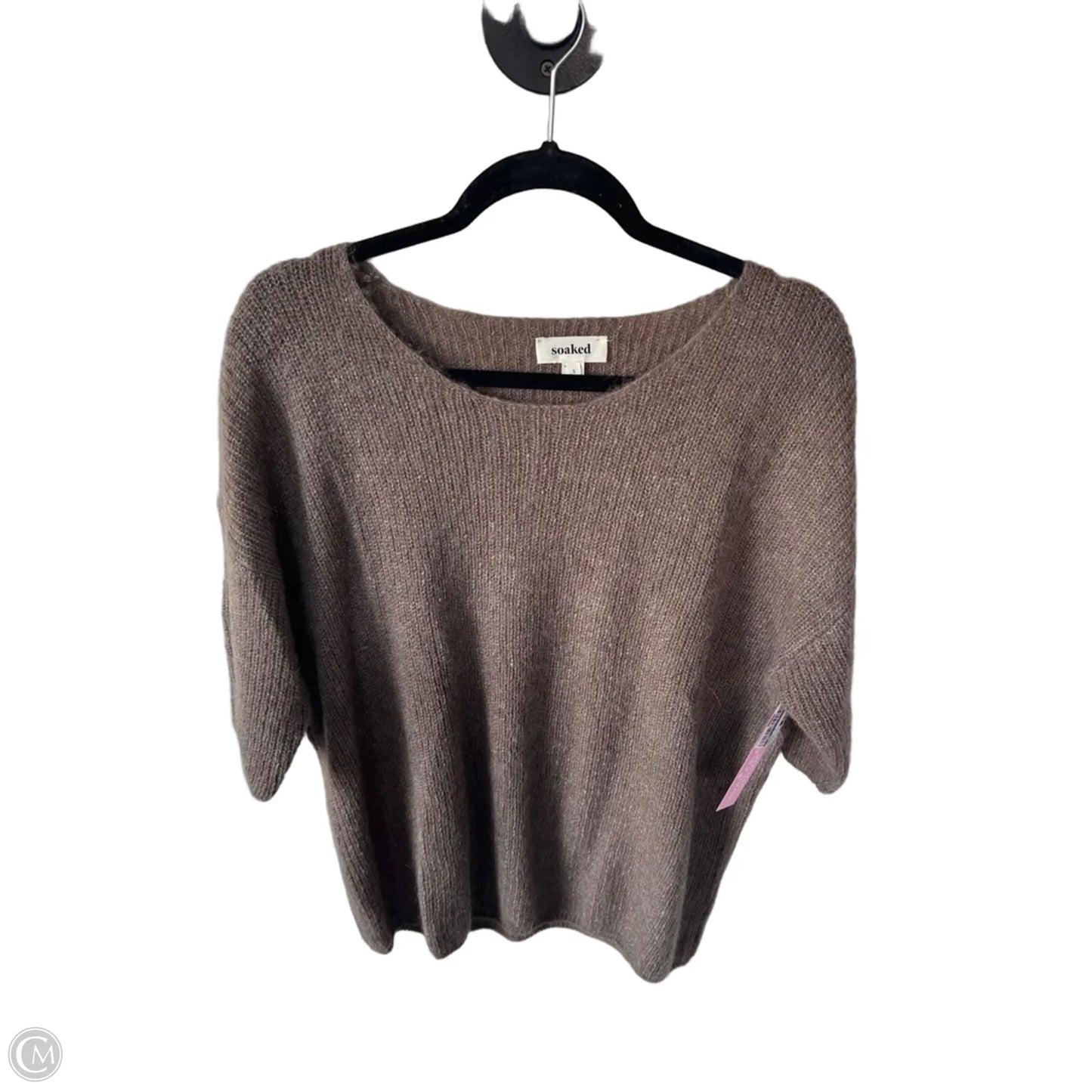 Sweater Short Sleeve By Cmc In Brown, Size: S