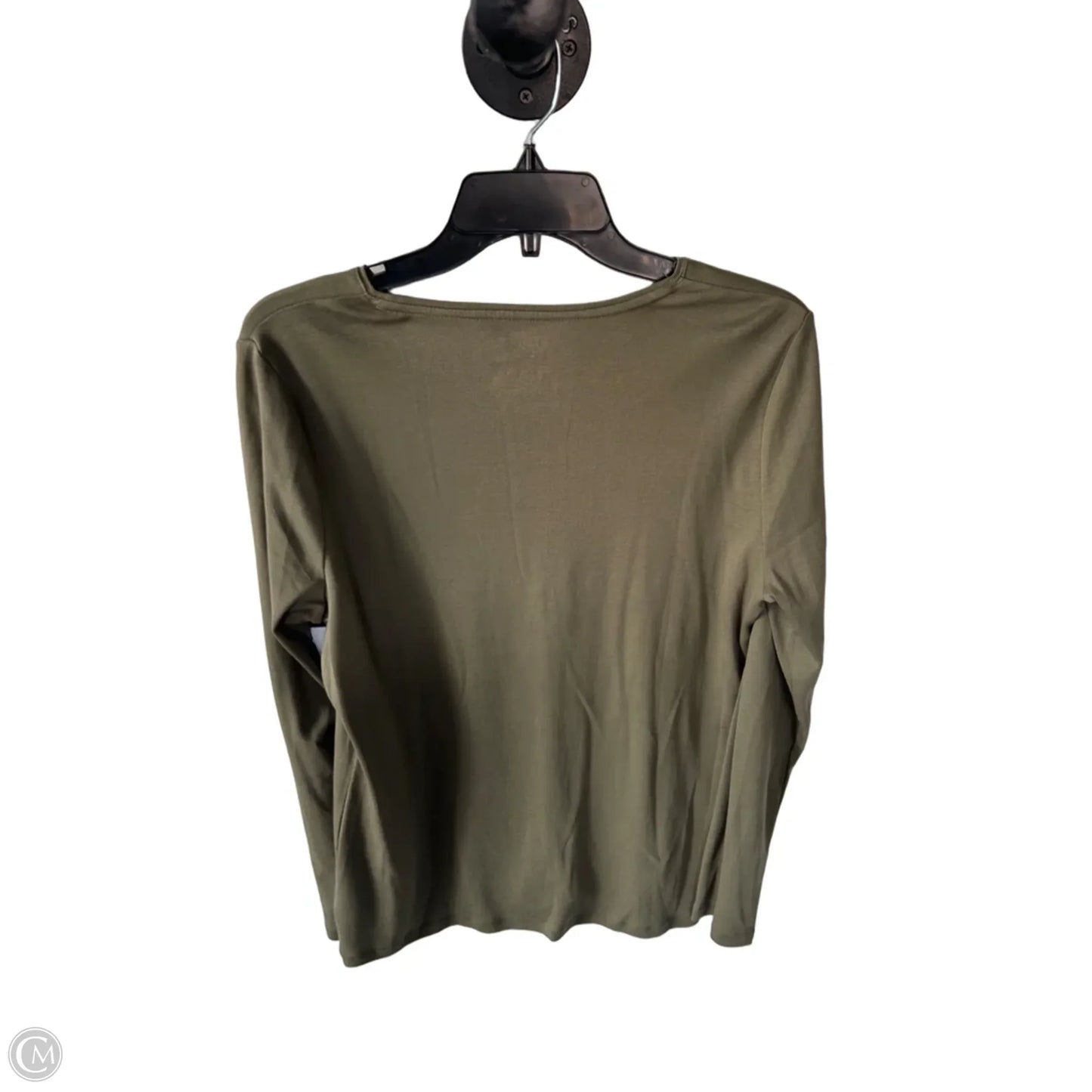 Top Long Sleeve Basic By Talbots In Green, Size: L
