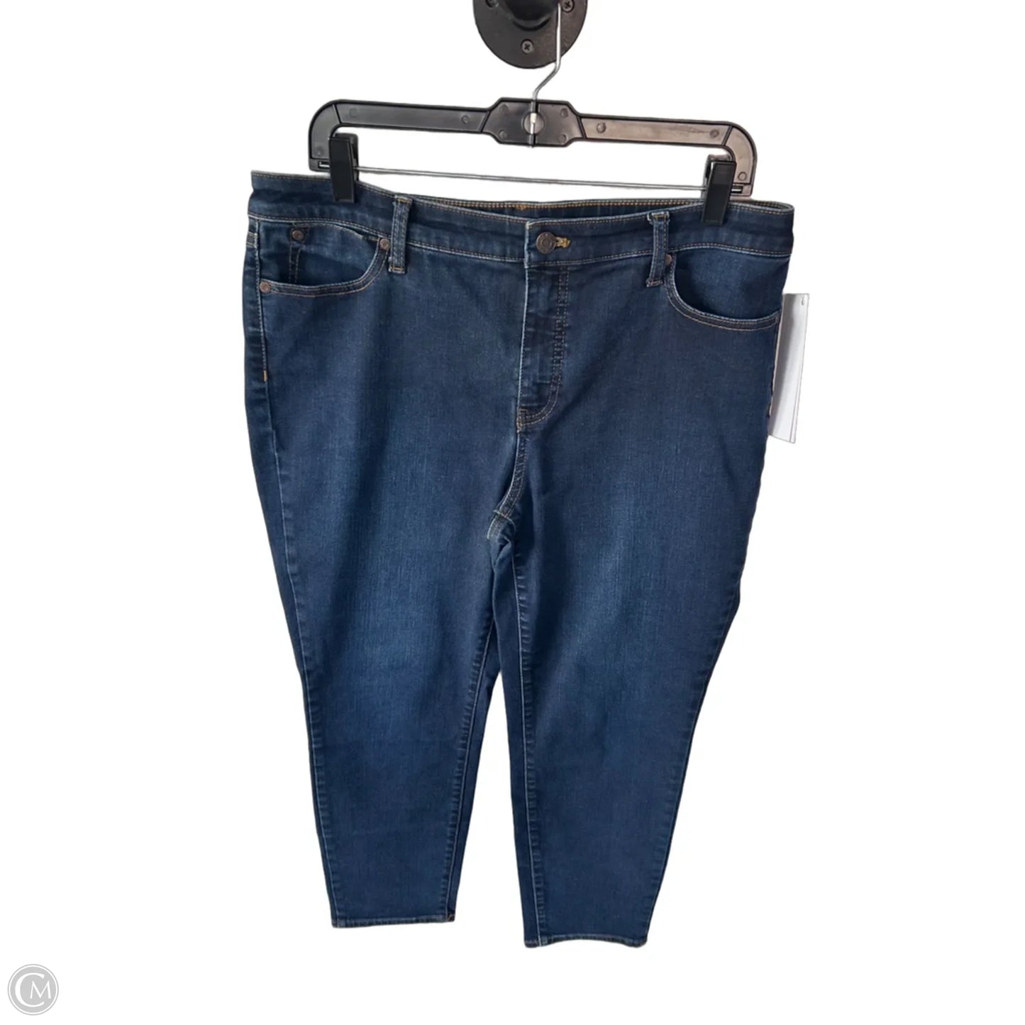 Jeans Straight By Talbots In Blue Denim, Size: 14p