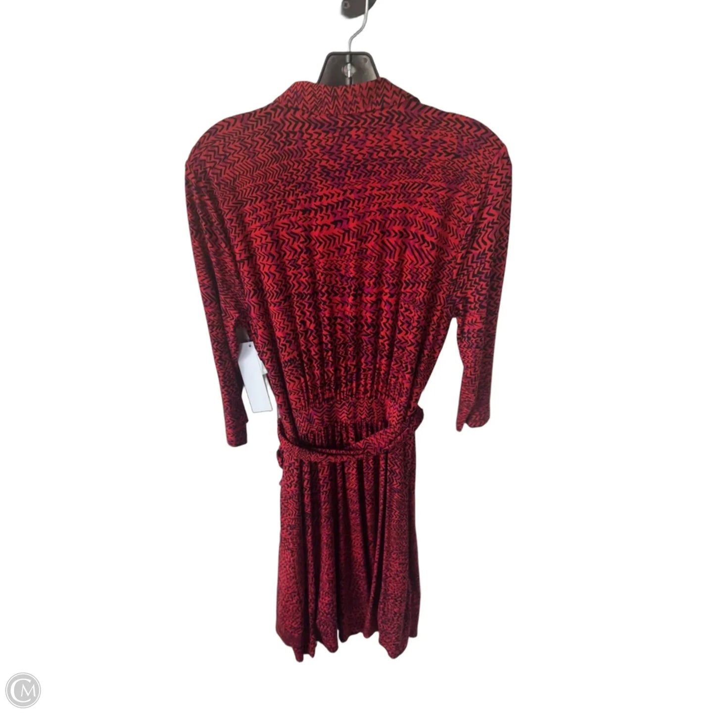 Dress Casual Midi By Nic + Zoe In Black & Orange, Size: M