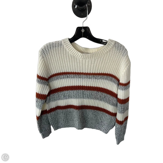 Sweater By Clothes Mentor In Grey & White, Size: S