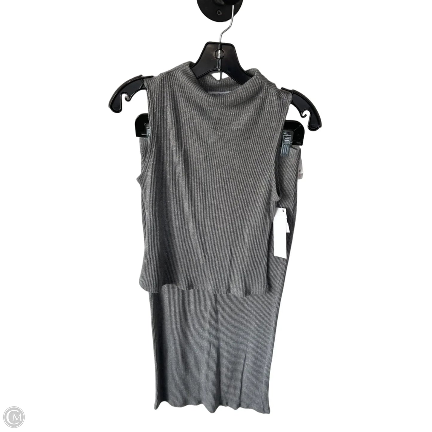 Skirt Set 2pc By Lna In Silver, Size: S