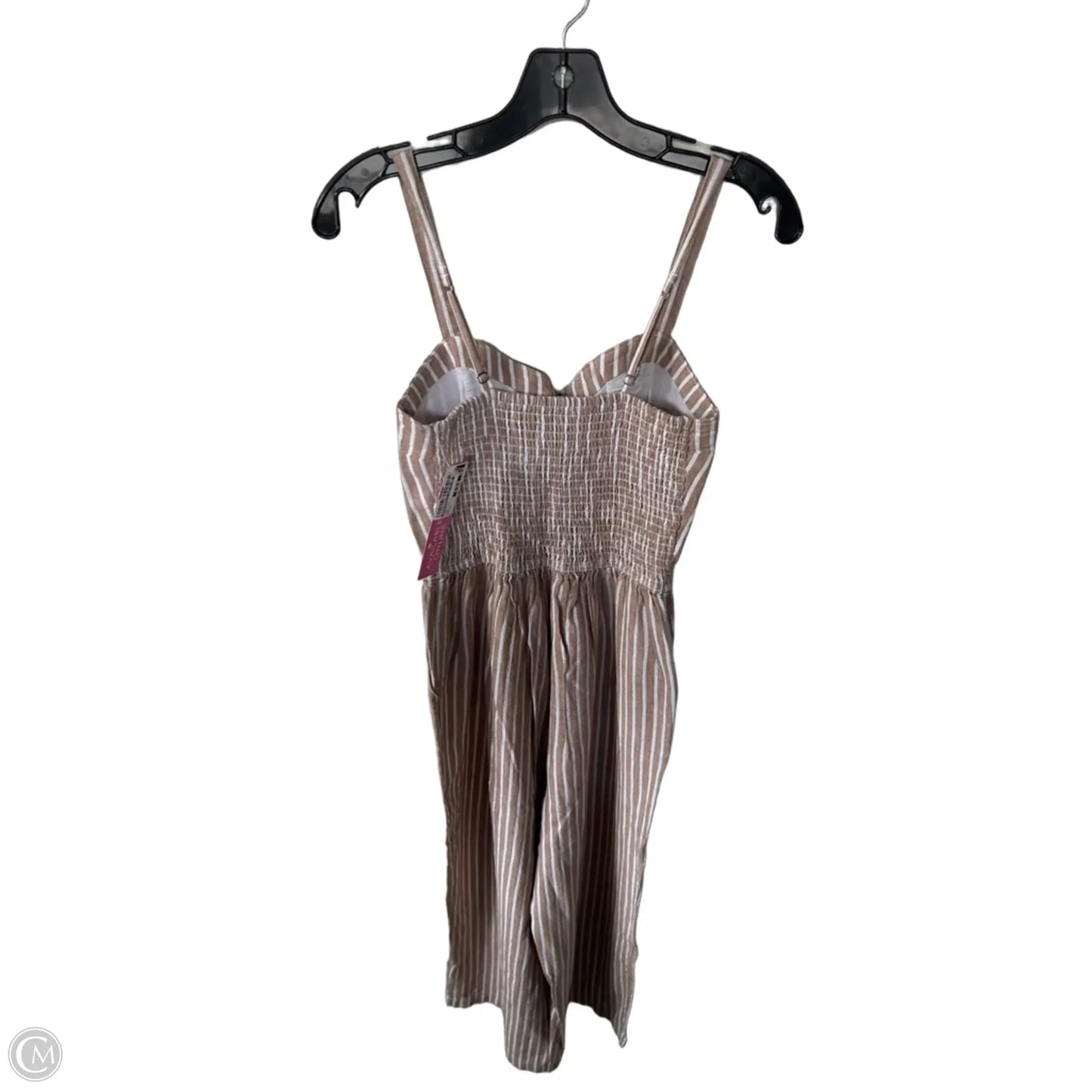 Jumpsuit By Abercrombie And Fitch In Tan & White, Size: M