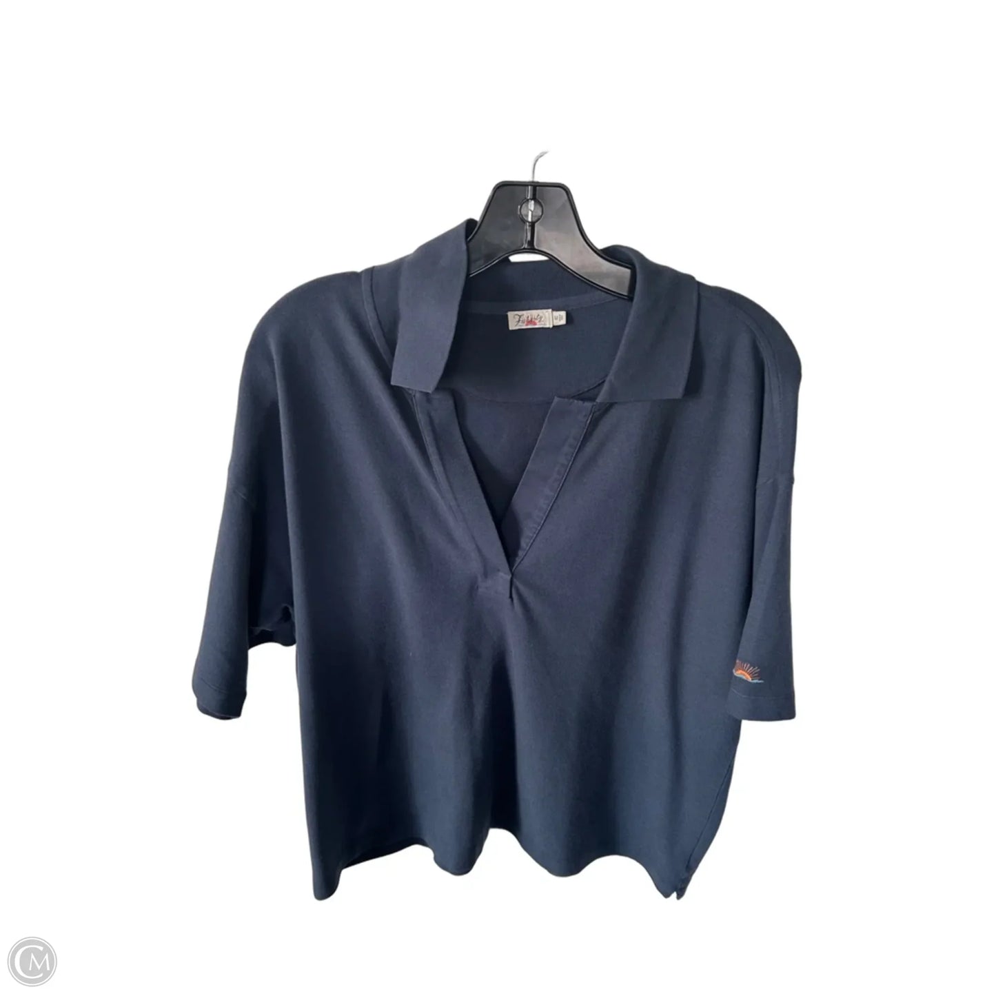 Top Short Sleeve By Faherty In Blue, Size: M