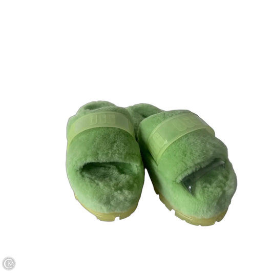 Slippers Designer By Ugg In Green, Size: 9