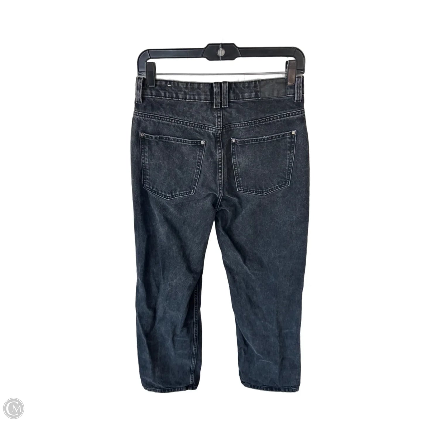 Jeans Straight By Zara In Black Denim, Size: 4