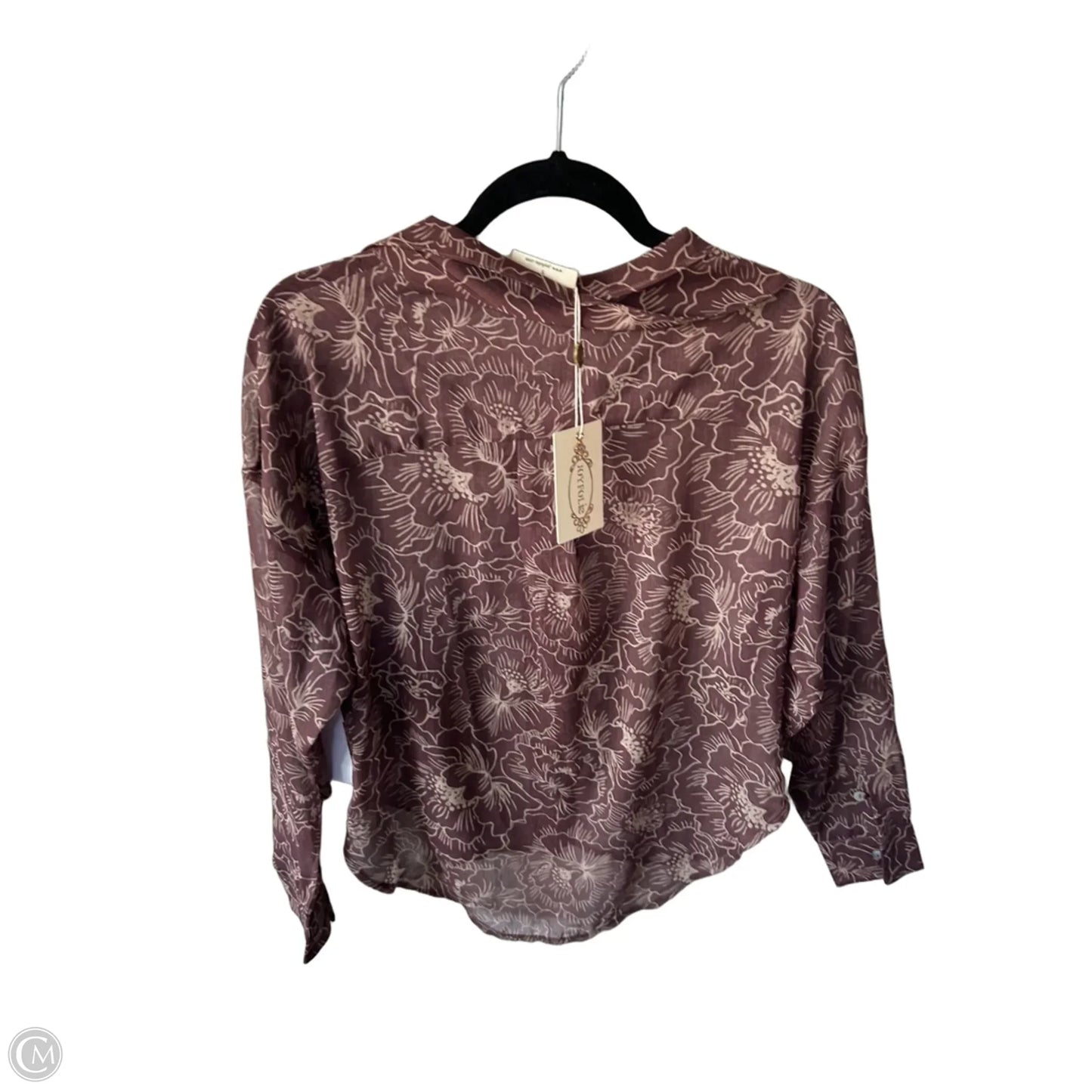 Top Long Sleeve By Clothes Mentor In Brown & Tan, Size: S
