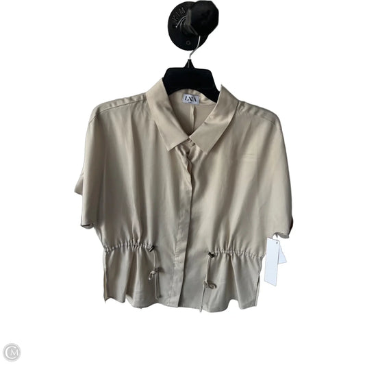 Top Short Sleeve By Lna In Tan, Size: S