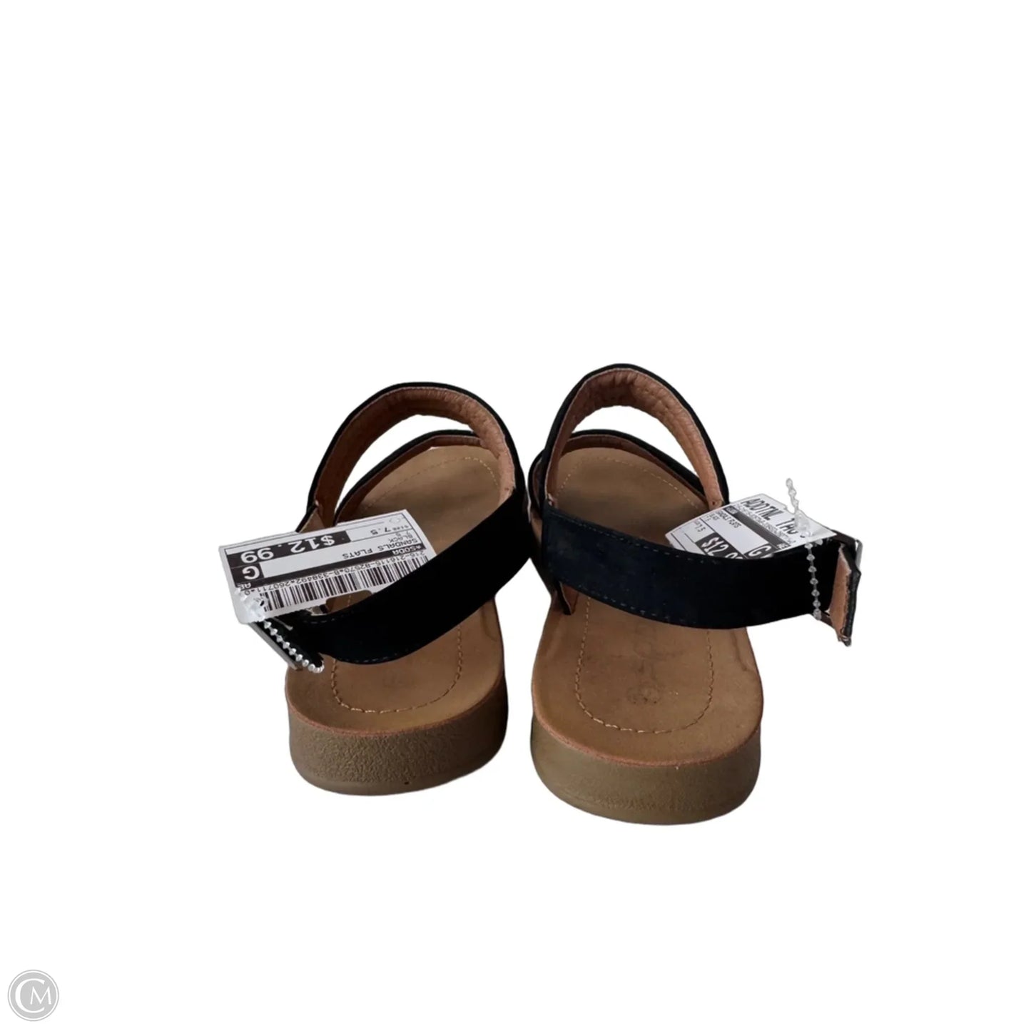 Sandals Flats By Soda In Black, Size: 7.5
