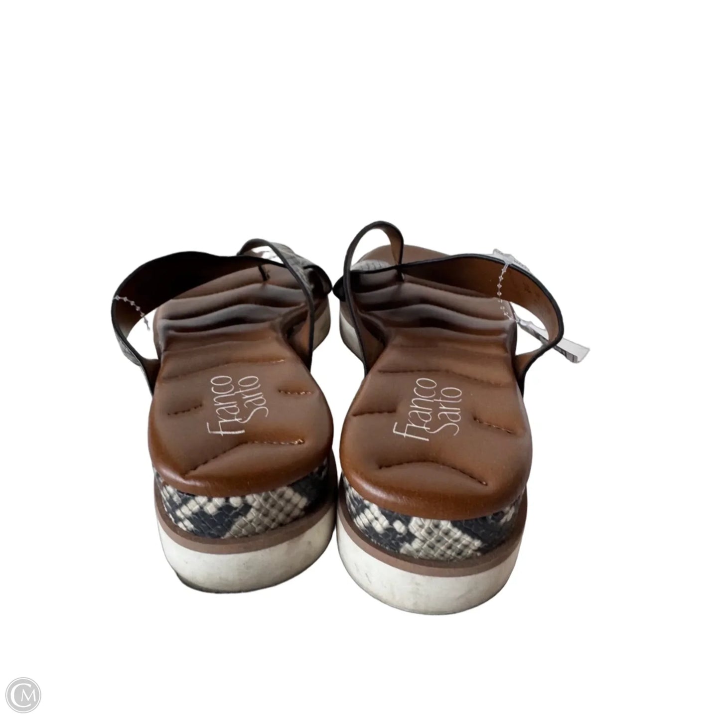 Sandals Flats By Franco Sarto In Snakeskin Print, Size: 8