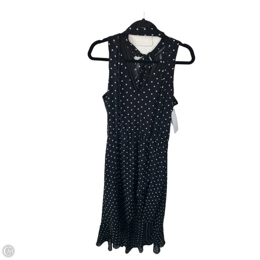 Dress Casual Midi By White House Black Market In Black & White, Size: L