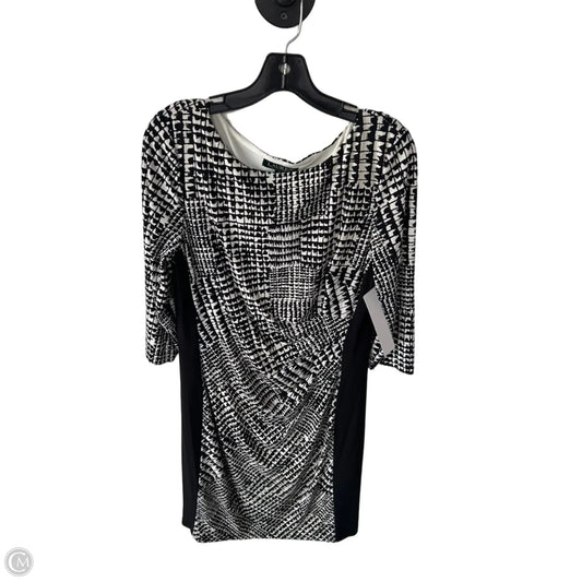 Dress Work By Lauren By Ralph Lauren In Black & White, Size: L