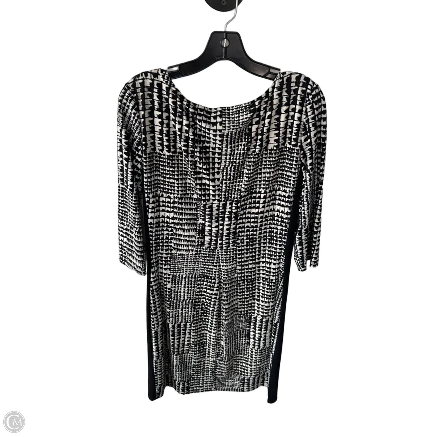 Dress Work By Lauren By Ralph Lauren In Black & White, Size: L