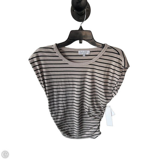 Top Short Sleeve By Michael Stars In Black & Tan, Size: M