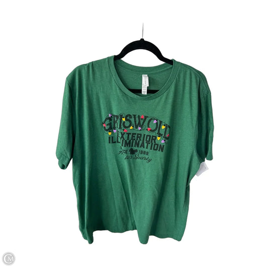 Top Short Sleeve Basic By Canvas In Green, Size: 2x