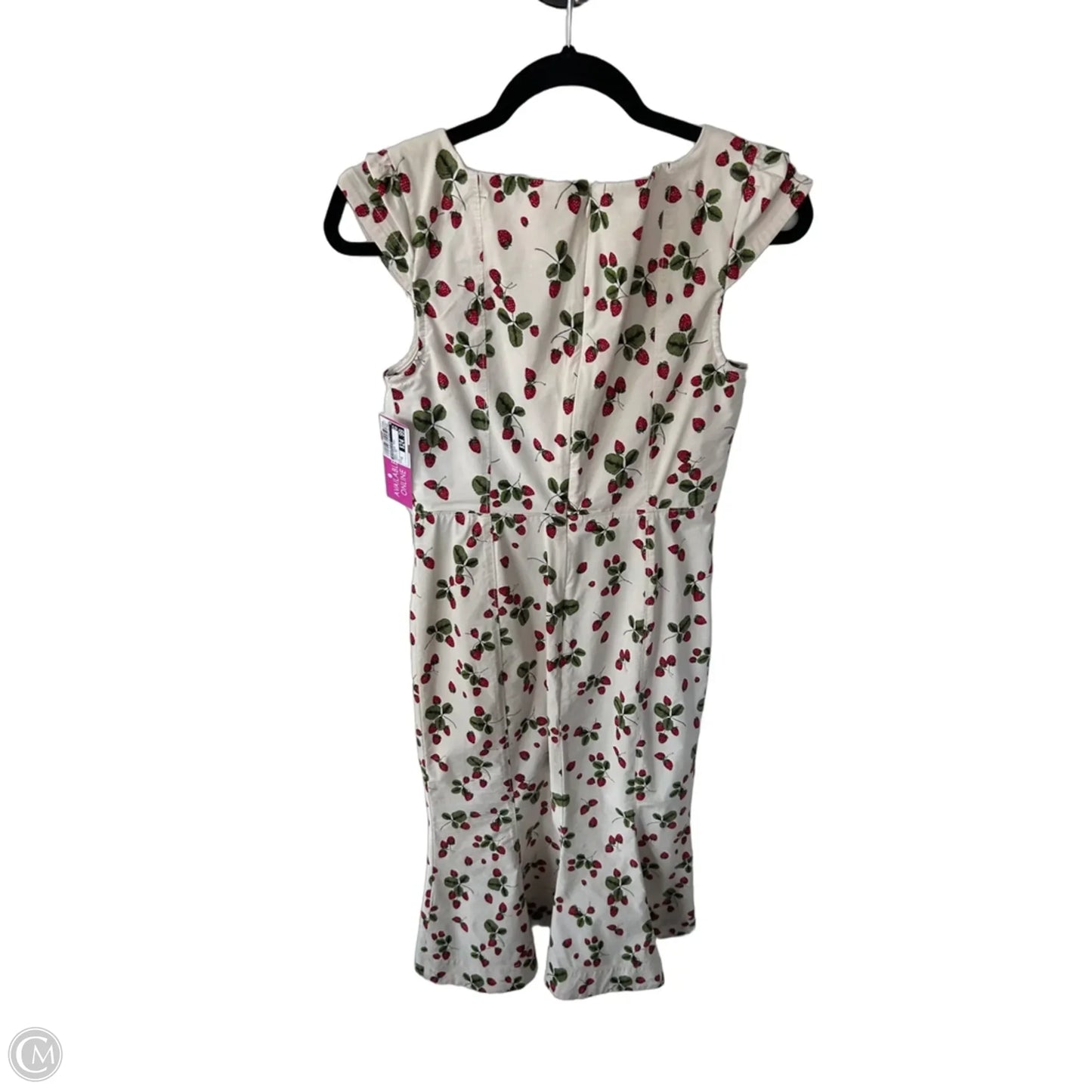 Dress Casual Midi By Anthropologie In Cream & Red, Size: Xs