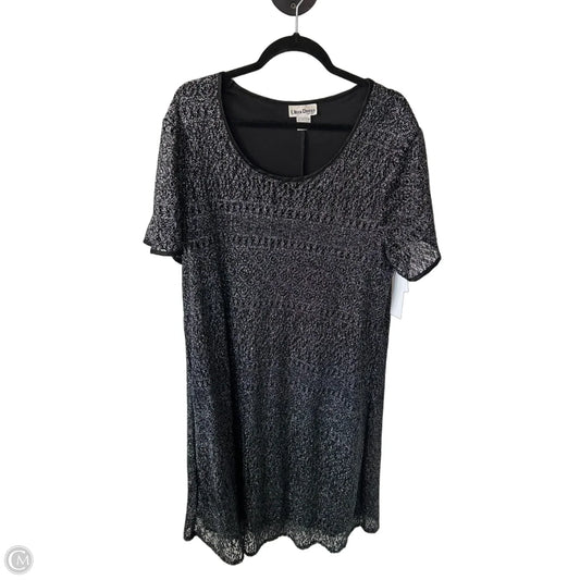 Dress Party Long By Ultra Dress In Black & Silver, Size: 3x