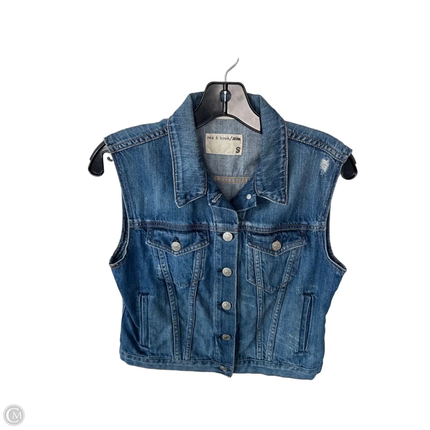 Vest Other By Rag And Bone In Blue Denim, Size: S