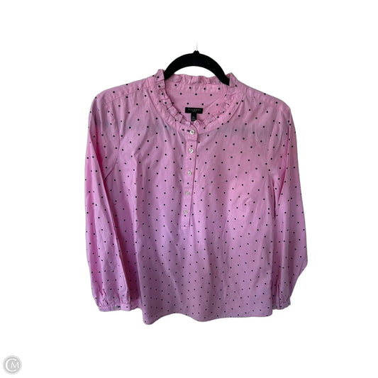 Top Long Sleeve By Talbots In Black & Pink, Size: Mp