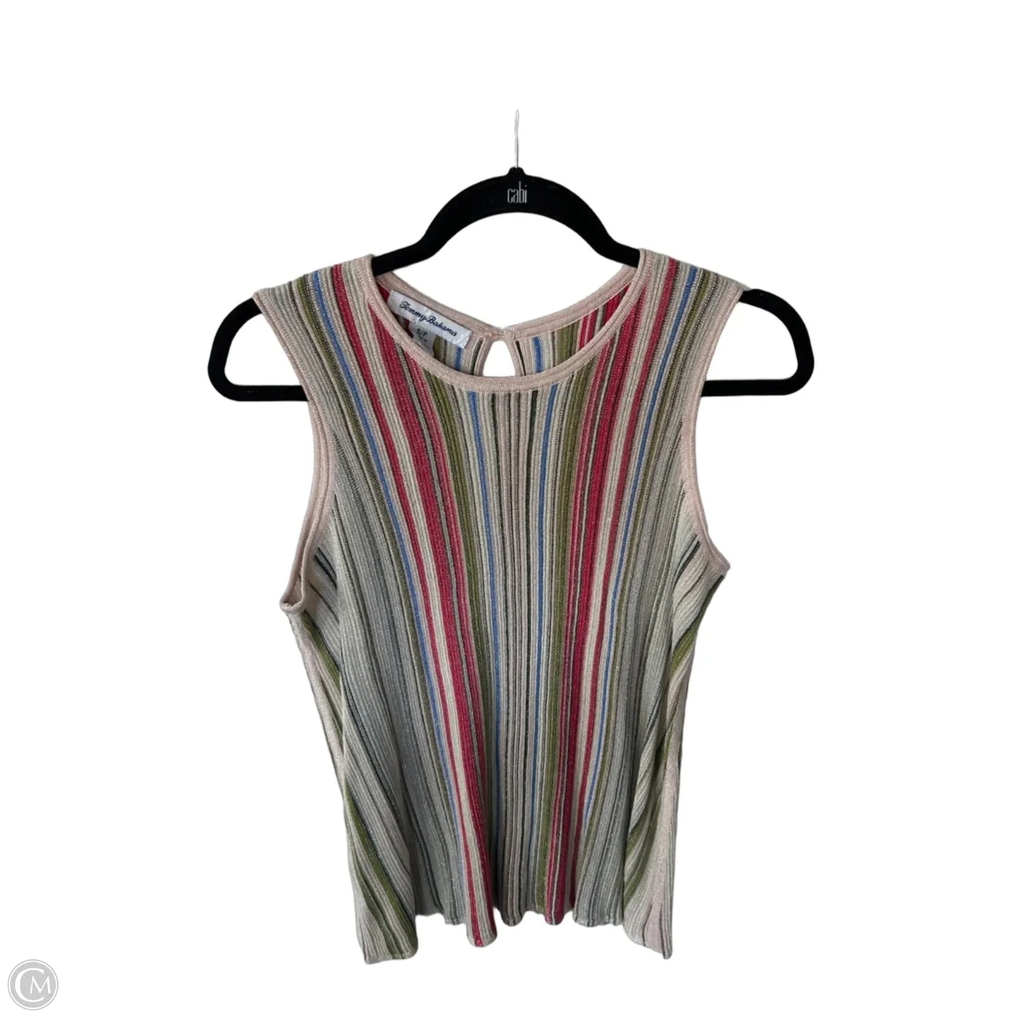 Vest Sweater By Tommy Bahama In Red & Tan, Size: S