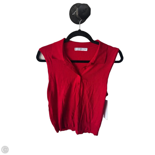 Vest Sweater By Mng In Red, Size: L