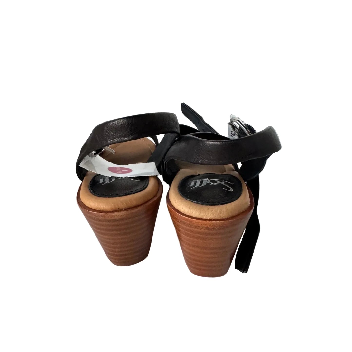 Sandals Heels Wedge By Sofft In Black & Brown, Size: 6