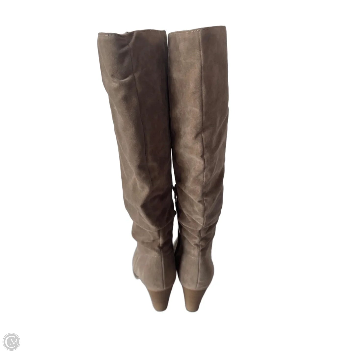 Boots Knee Heels By Universal Thread In Brown, Size: 7