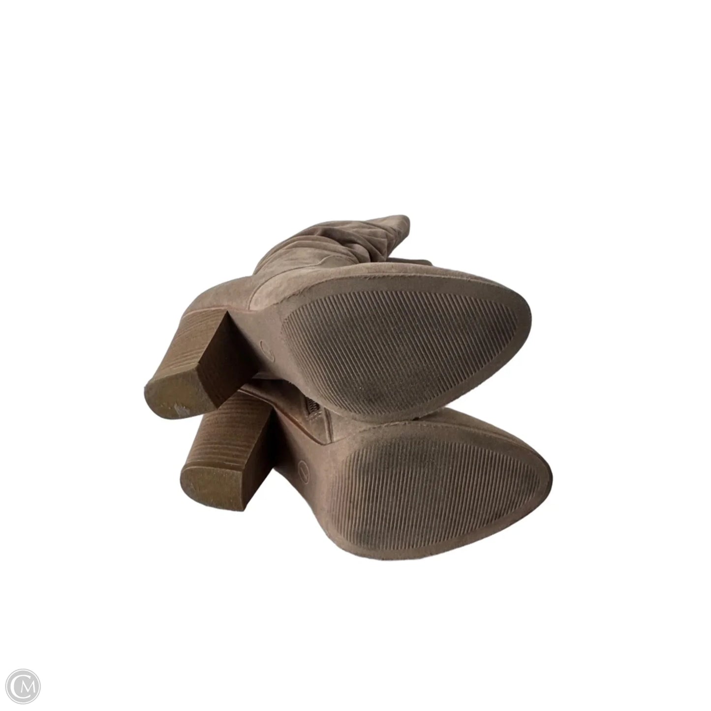 Boots Knee Heels By Universal Thread In Brown, Size: 7