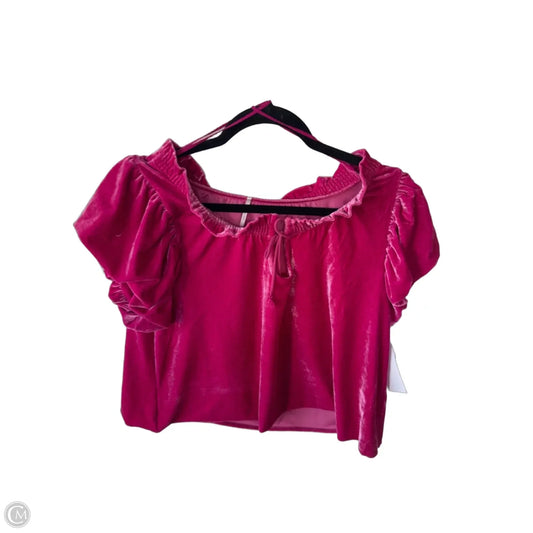 Top Short Sleeve By Free People In Pink, Size: S