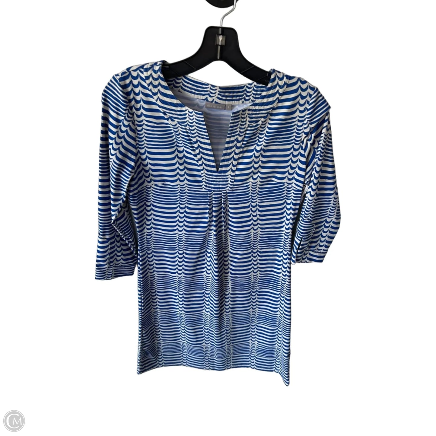 Dress Casual Short By Clothes Mentor In Blue & White, Size: Xs