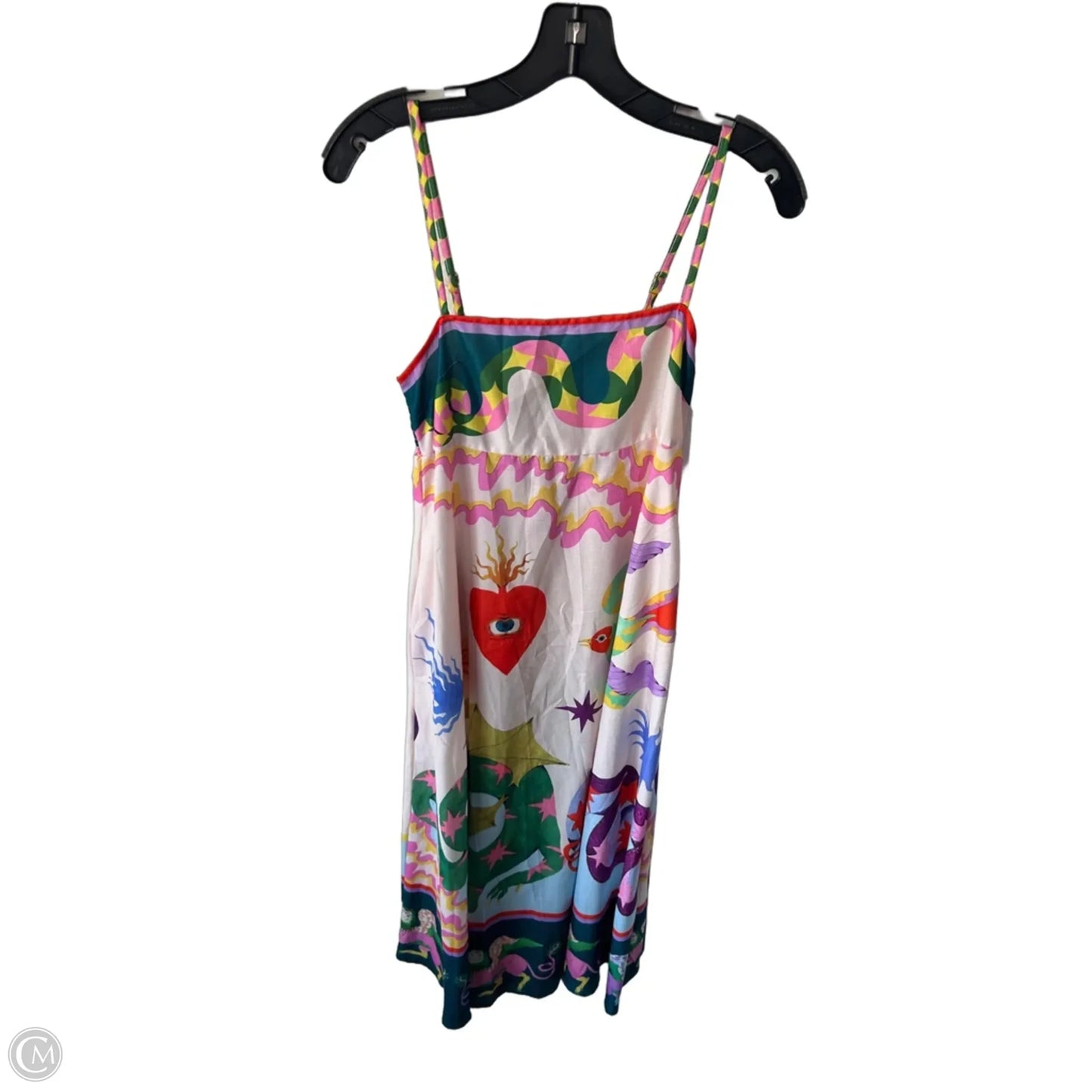 Dress Casual Maxi By Cme In Cream & Green, Size: S