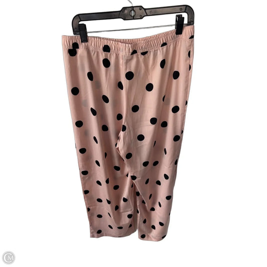 Pants Wide Leg By Banana Republic In Black & Pink, Size: M